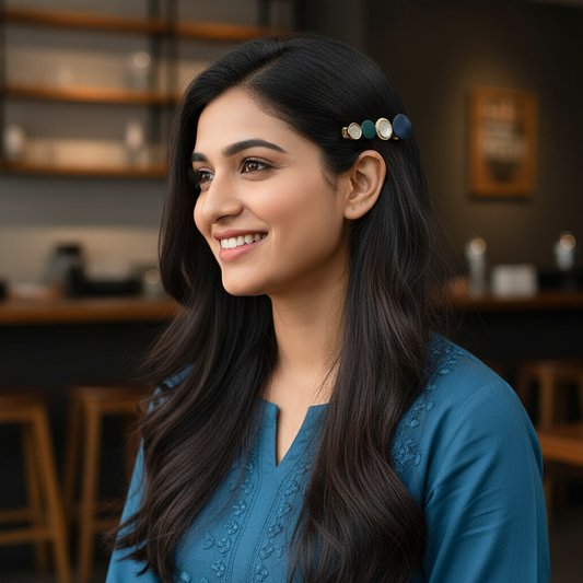 Korean Geometric Stone Hair Clip