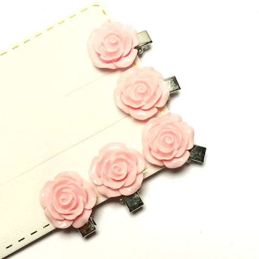 Floral Rose Hair Clip Set of 5 Pieces