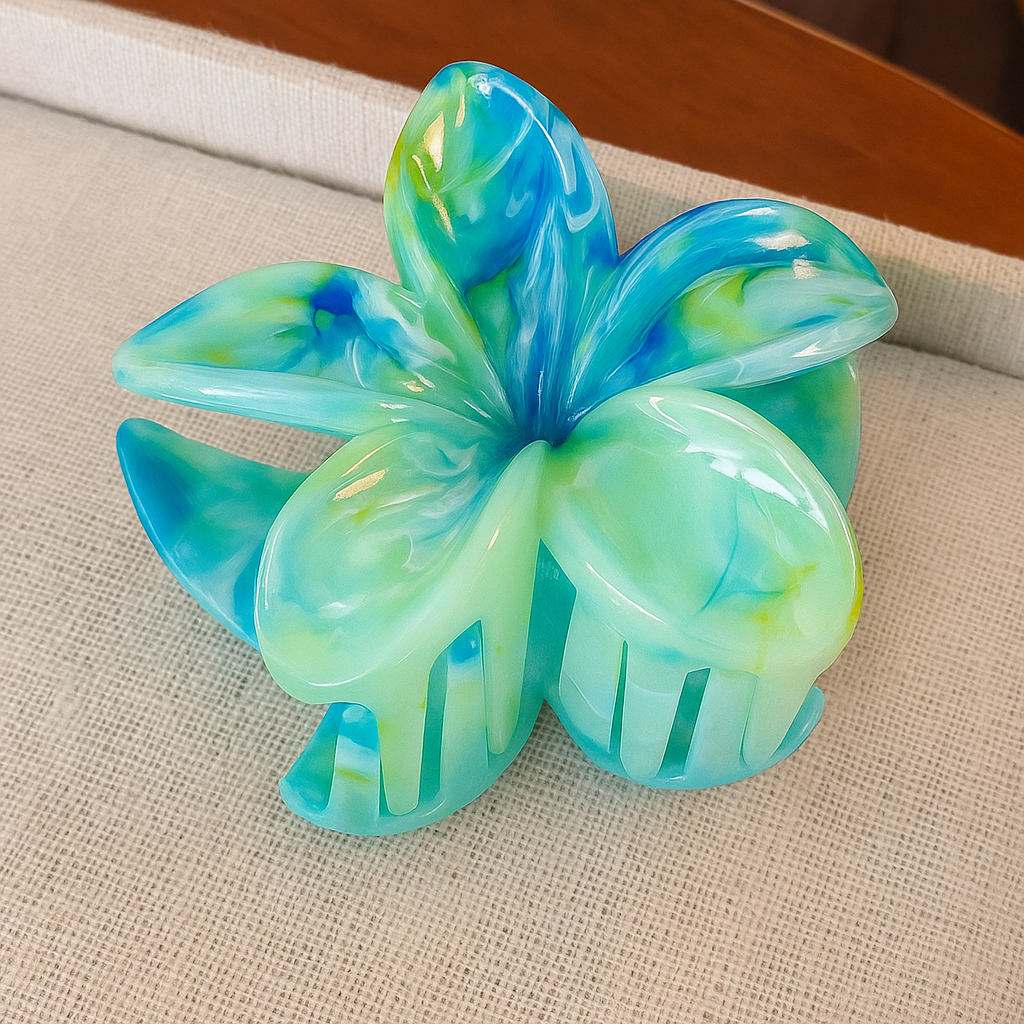 Tropical Bloom Flower Hair Claw Clip
