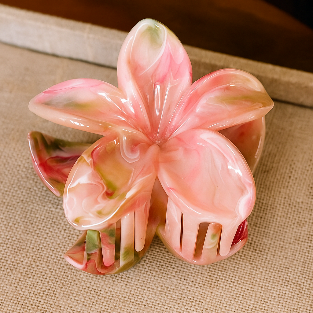 Tropical Bloom Flower Hair Claw Clip