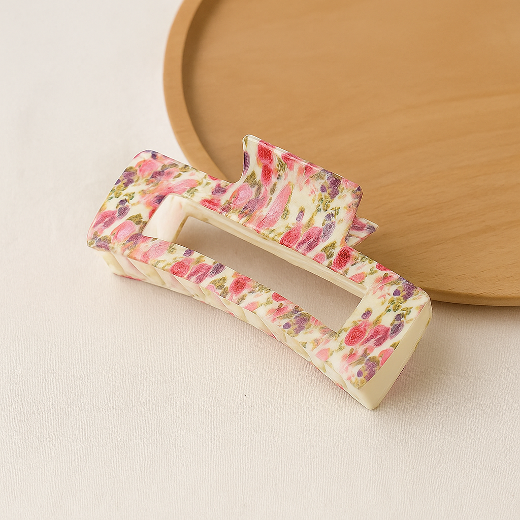 Tiny Rose Flower Hair Claw Clip
