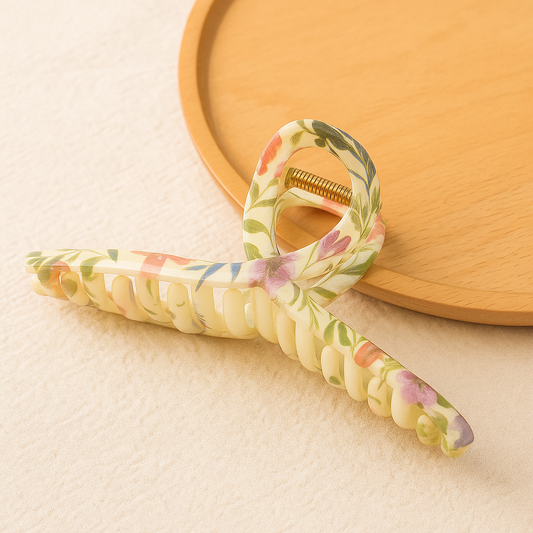 Botanical Floral Hair Claw Clip