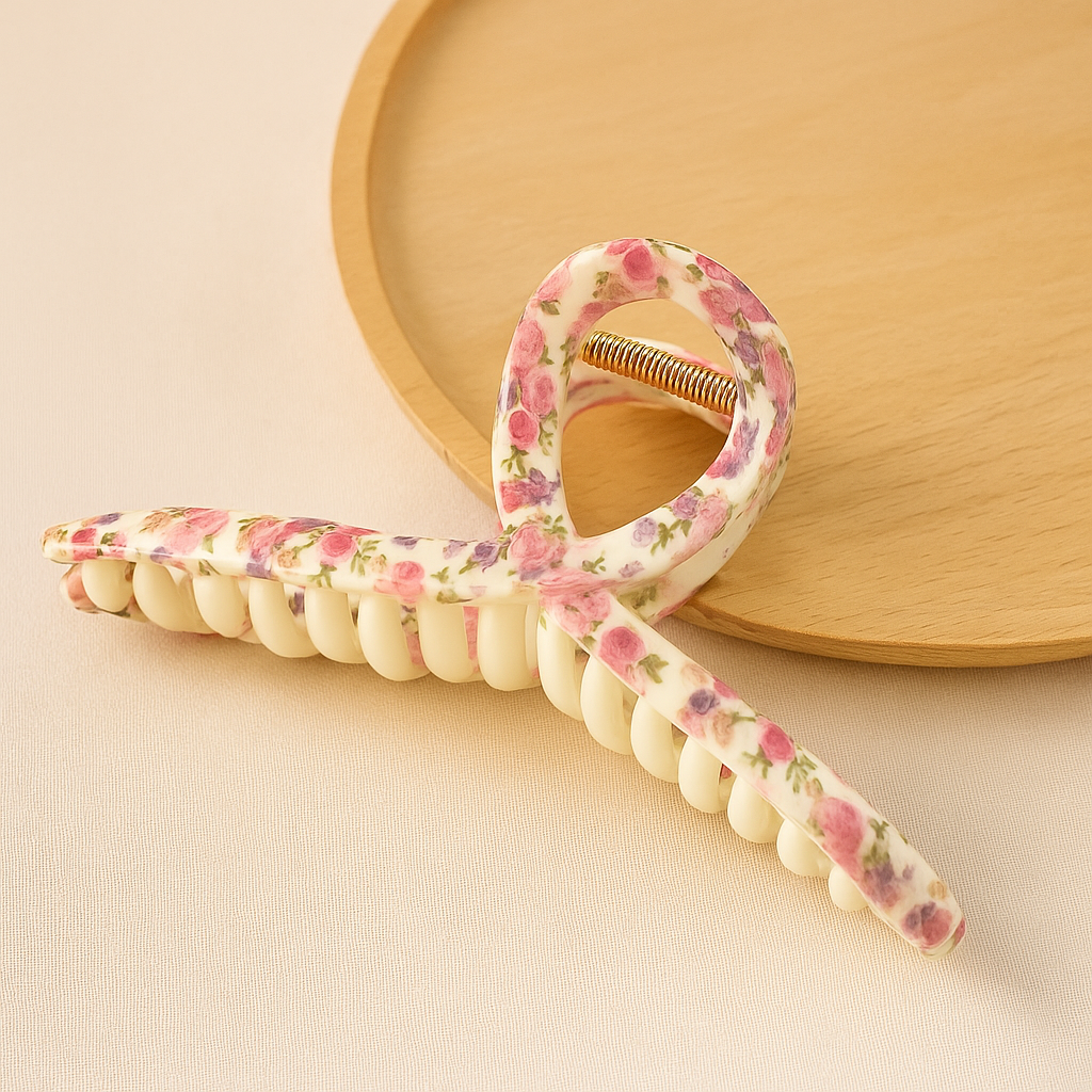 Tiny Rose Flower Hair Claw Clip