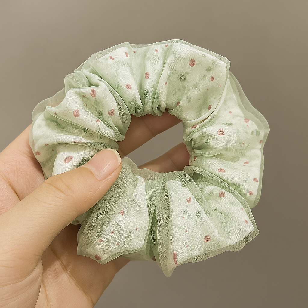 Peach Glow Sheer Scrunchie
