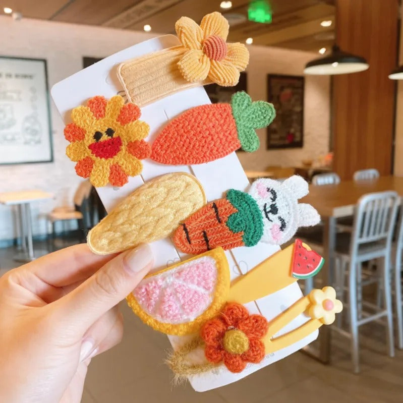 Yellow Carrot Flower Acrylic Kid's Hair Clip