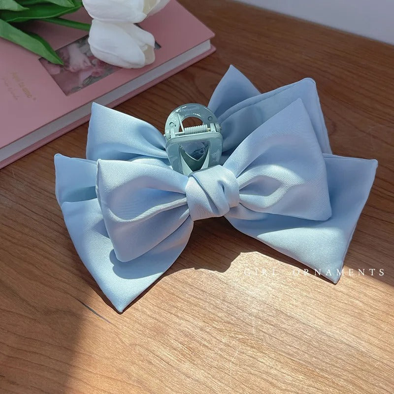 Classic Oversized Satin Bow Claw