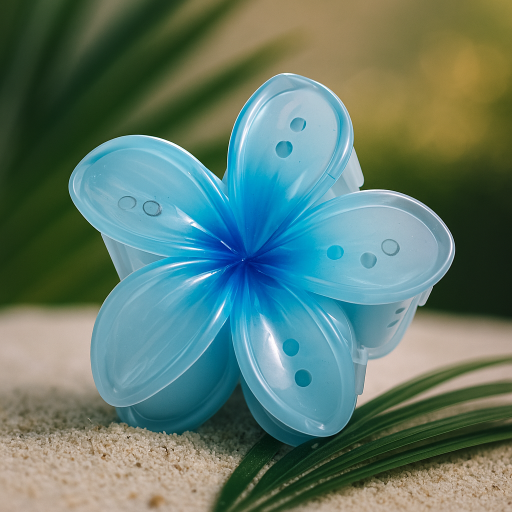 PeachBloom Floral Hair Claw