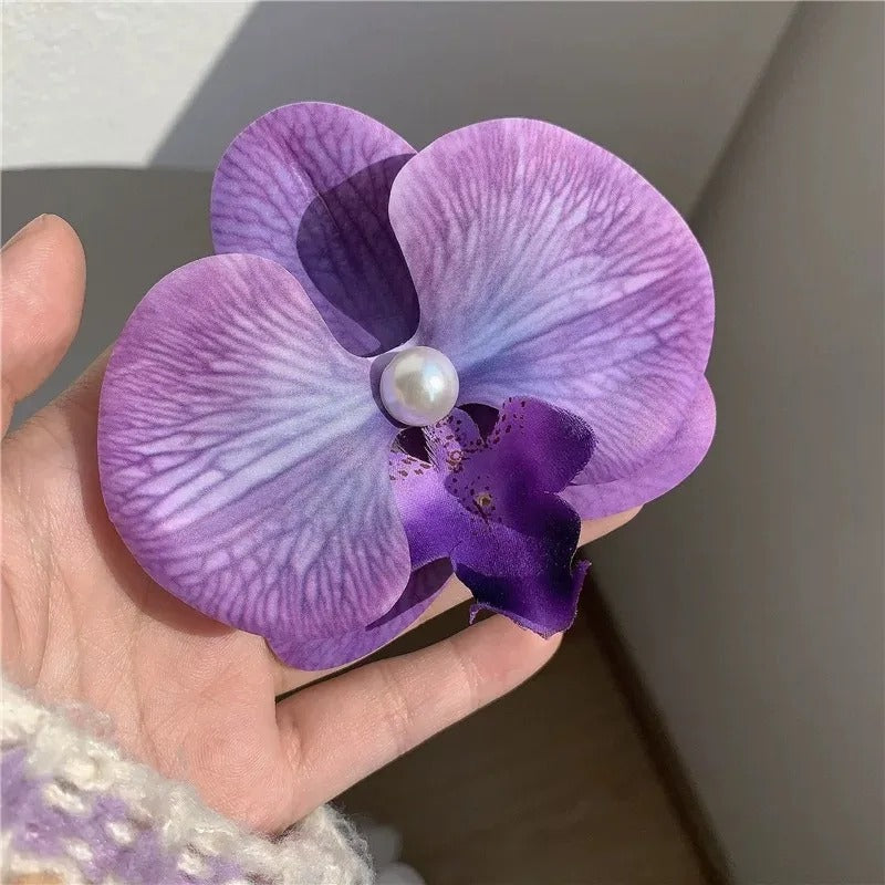 Pastoral Flower Plastic Hair Clip