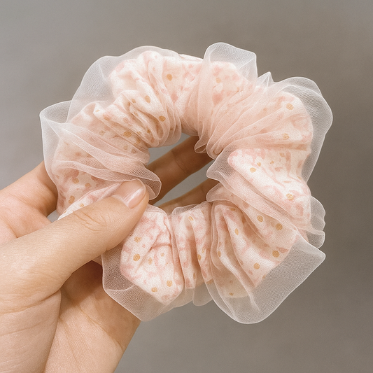 Peach Glow Sheer Scrunchies