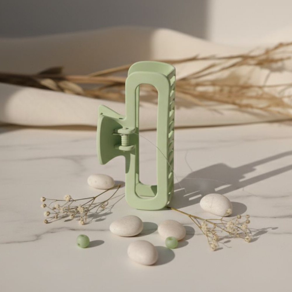 Matte Pastel Rectangular Hair Claw Clip