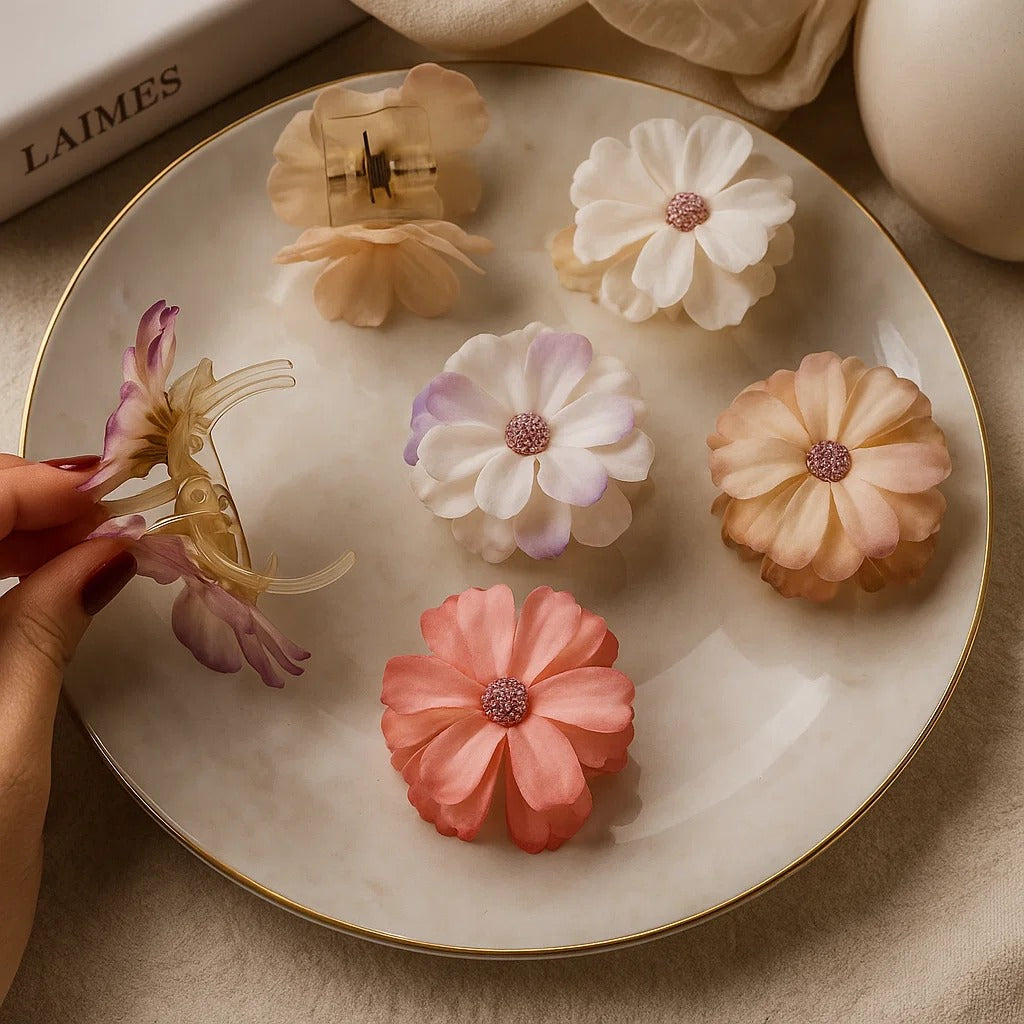 Pastel Petal Blossom Hair Clip