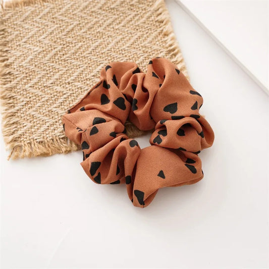 Stylish Heart Print Scrunchies