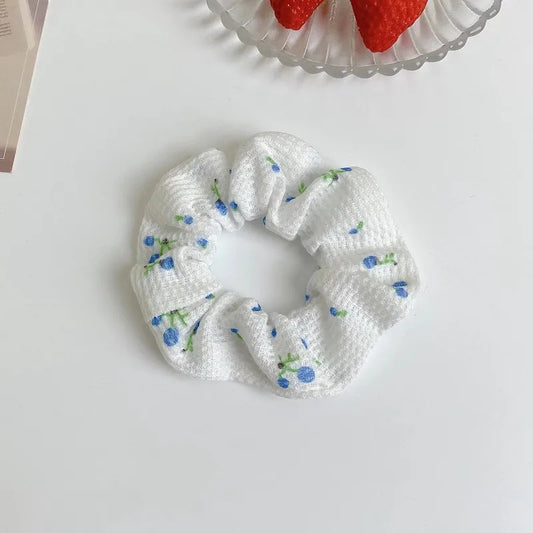 Cute Strawberry Print Scrunchie
