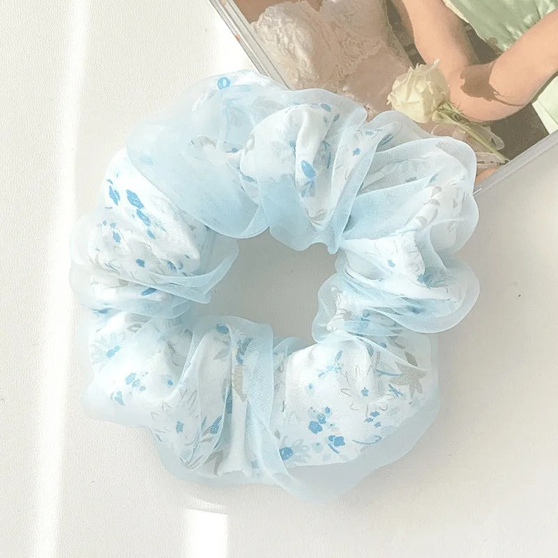 Rose Mist Organza Scrunchie
