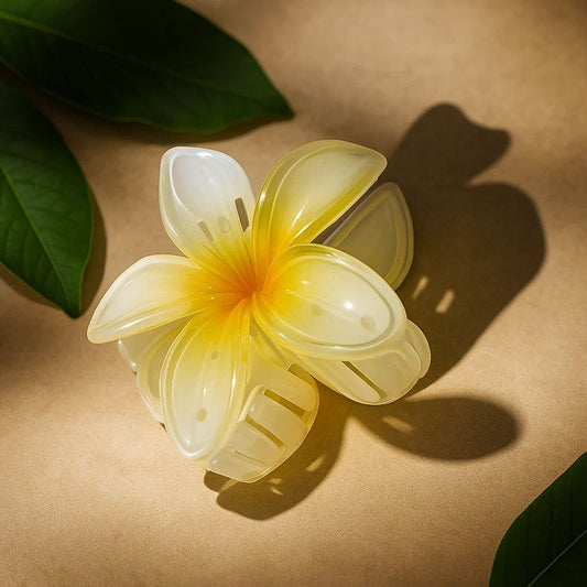 PeachBloom Floral Hair Claw