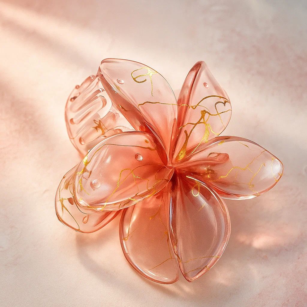 Transparent Flower Hair Claw