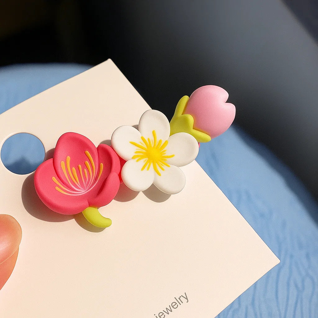 Crochet Lace Plumeria Hair Clip