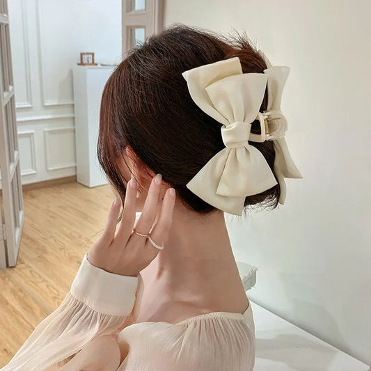 Classic Oversized Satin Bow Claw