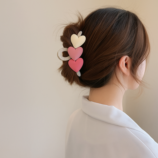 Romantic Triple Heart Hair Clip