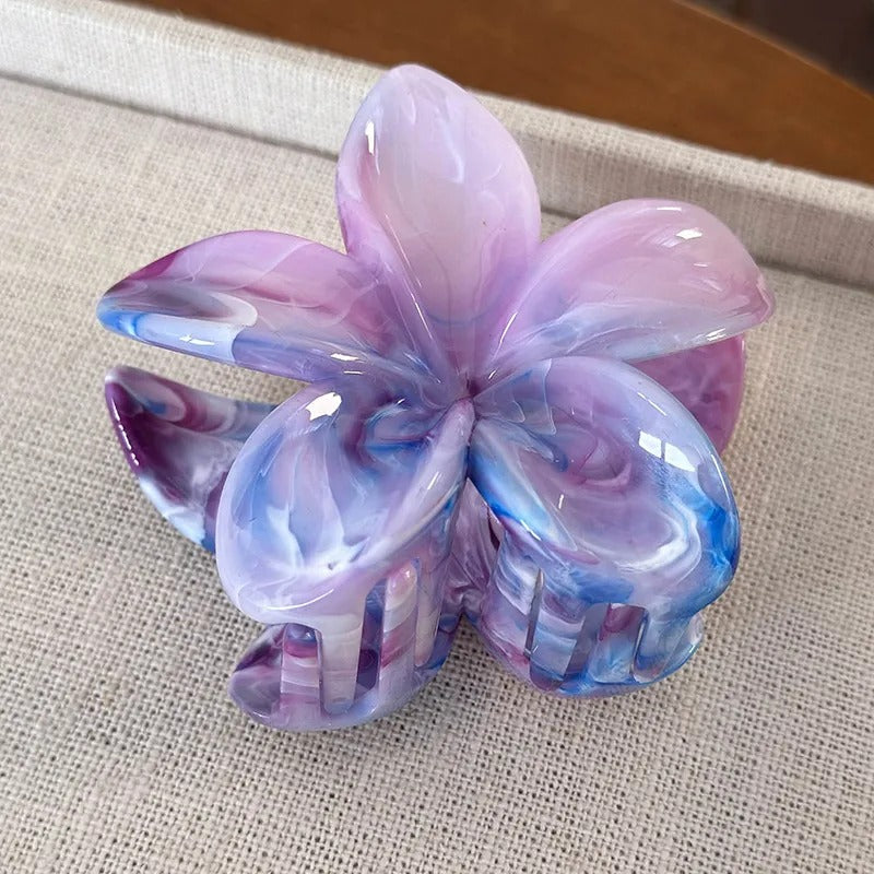 Tropical Bloom Flower Hair Claw Clip