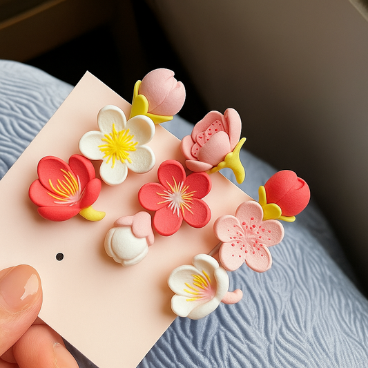Crochet Lace Plumeria Hair Clip