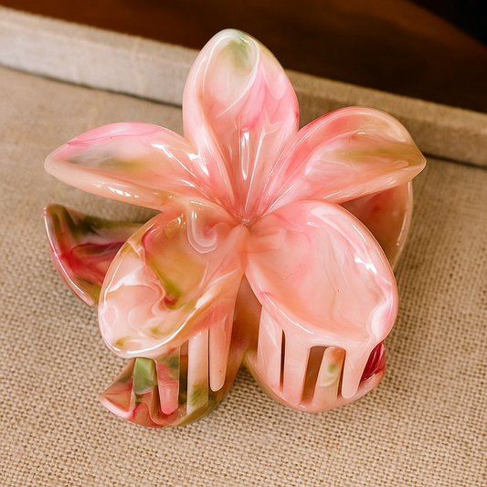 Tropical Bloom Flower Hair Claw Clip