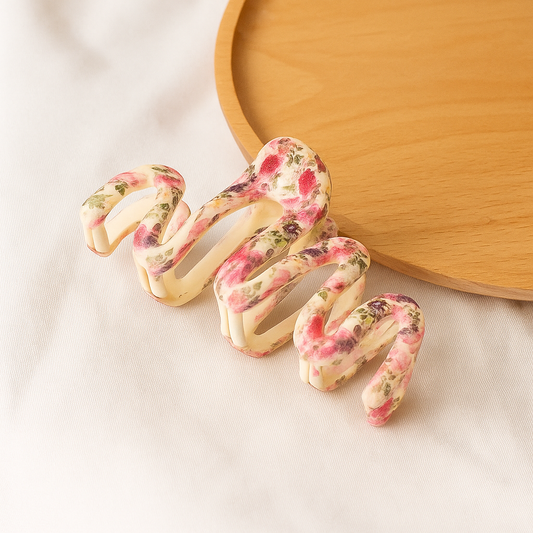 Tiny Rose Flower Hair Claw Clip