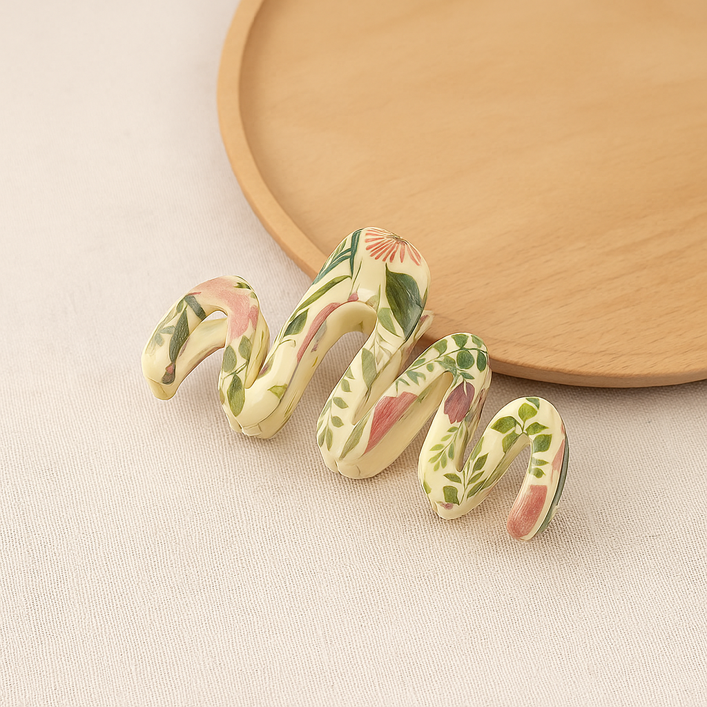 Botanical Floral Hair Claw Clip