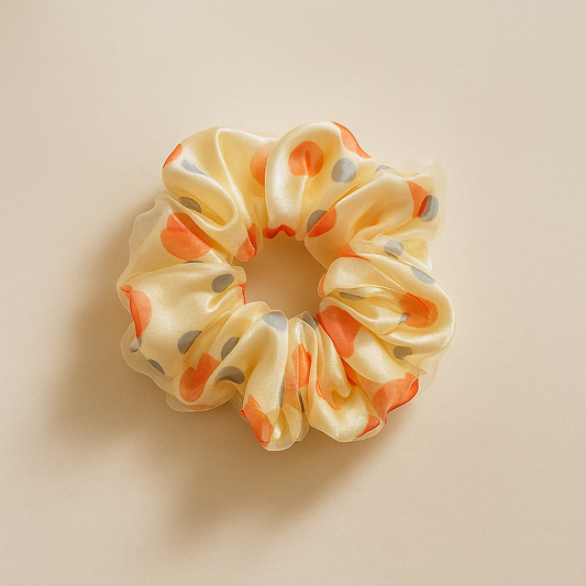 Classic Polka Print Hair Scrunchie