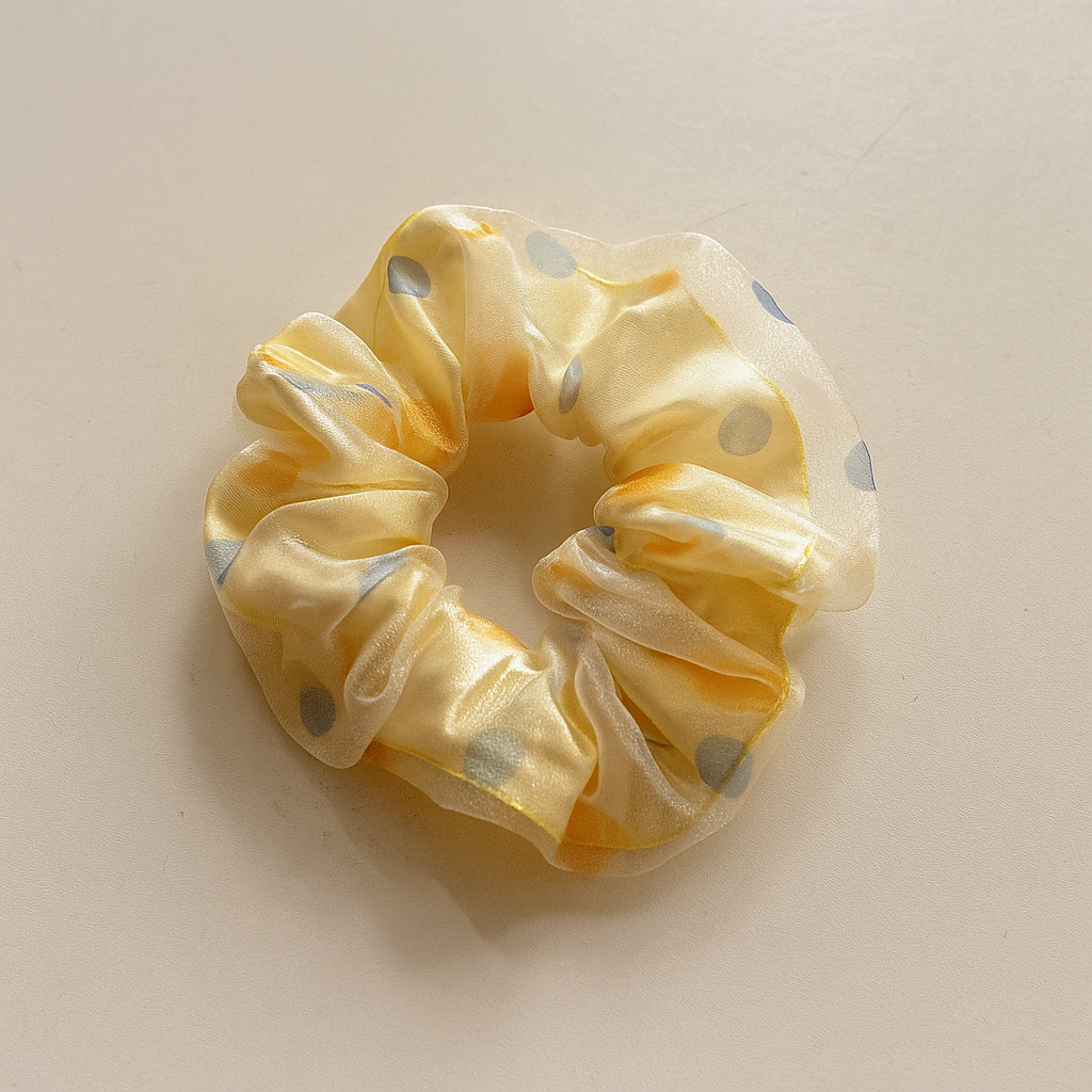 Classic Polka Print Hair Scrunchie