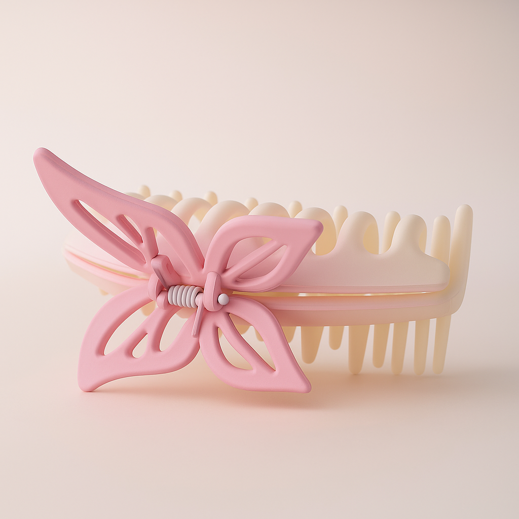 Butterfly-Inspired Hair Claw Clip