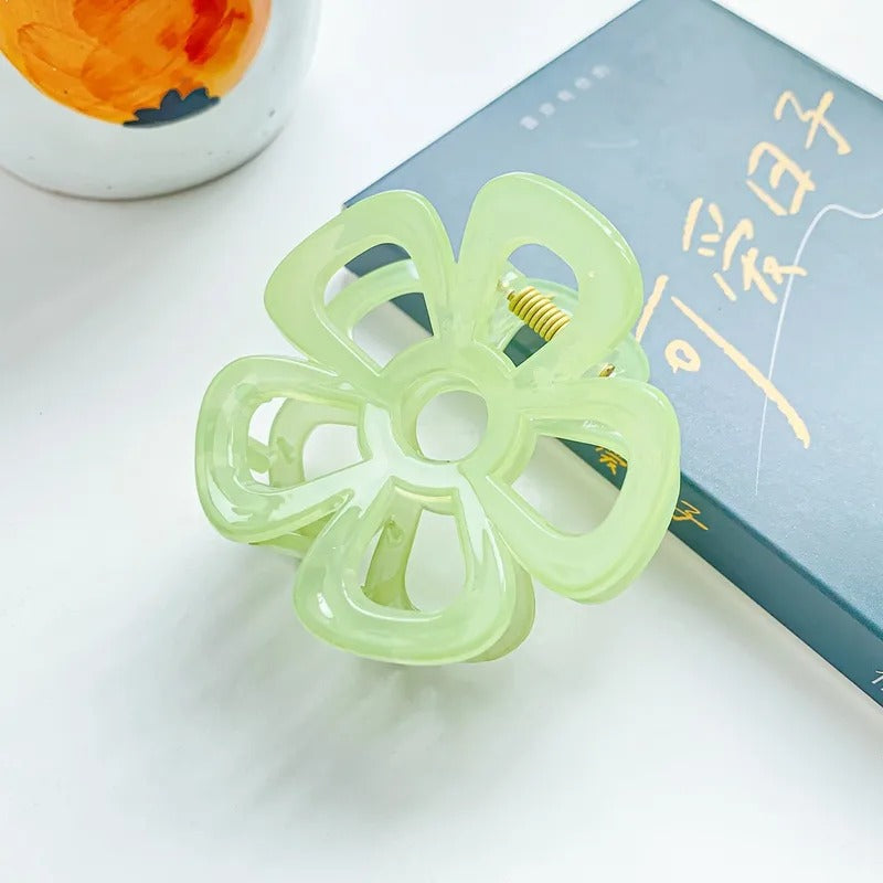 Pastel Bloom Flower Claw Clips