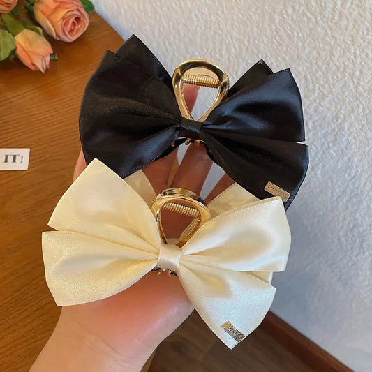 Classic Metal Claw Clip with Bow