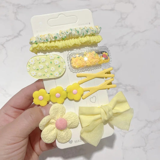 Flower Bow Knot Cloth Hair Clip