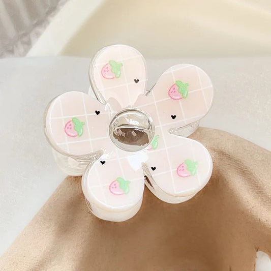 Minimalist Flower Hair Claw Clip