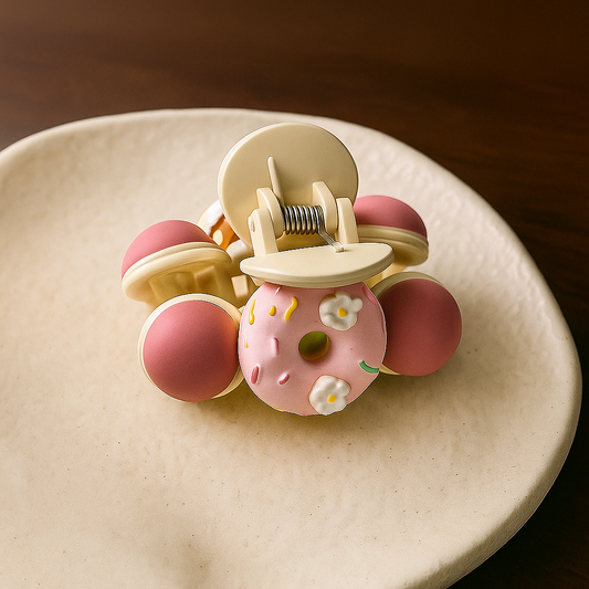 Donut Charm Hair Claw Clip