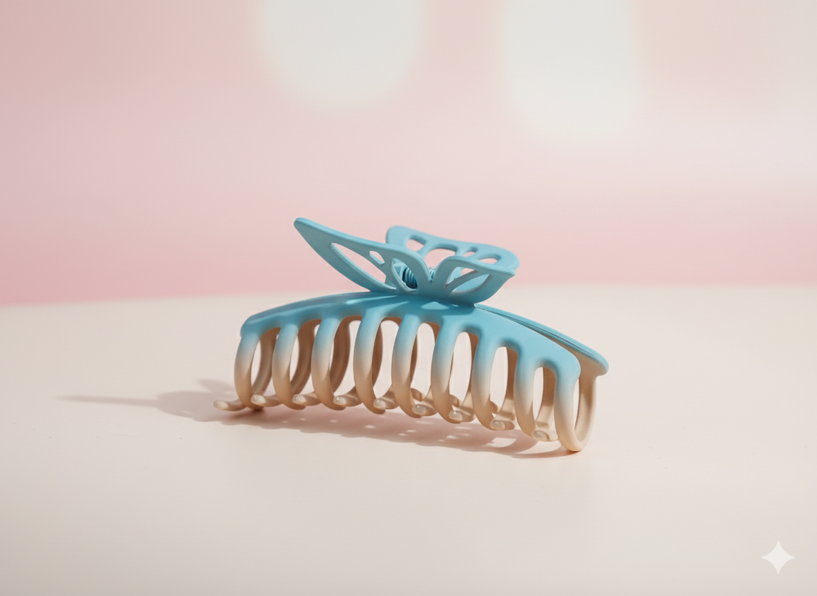 Butterfly-Inspired Hair Claw Clip