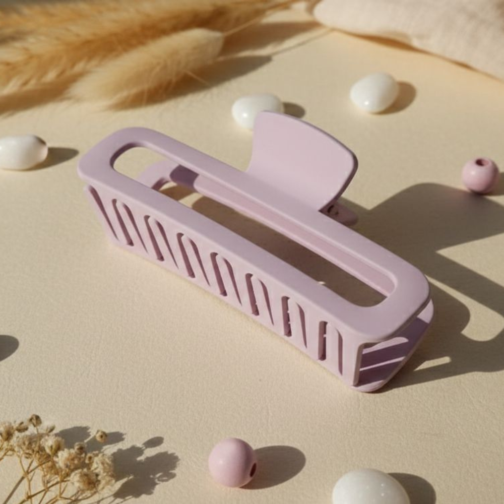 Matte Pastel Rectangular Hair Claw Clip