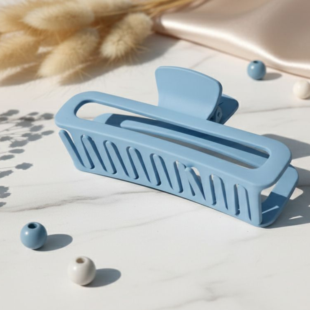Matte Pastel Rectangular Hair Claw Clip
