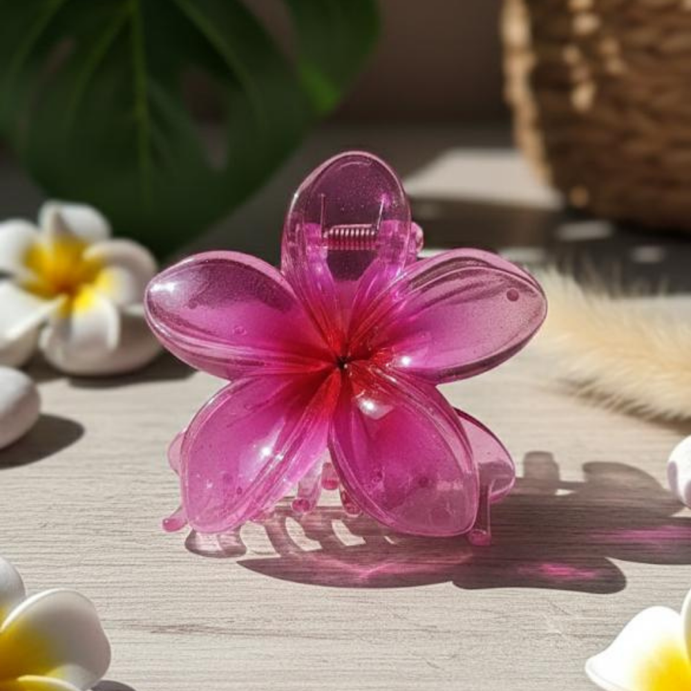 Transparent Flower Hair Claw