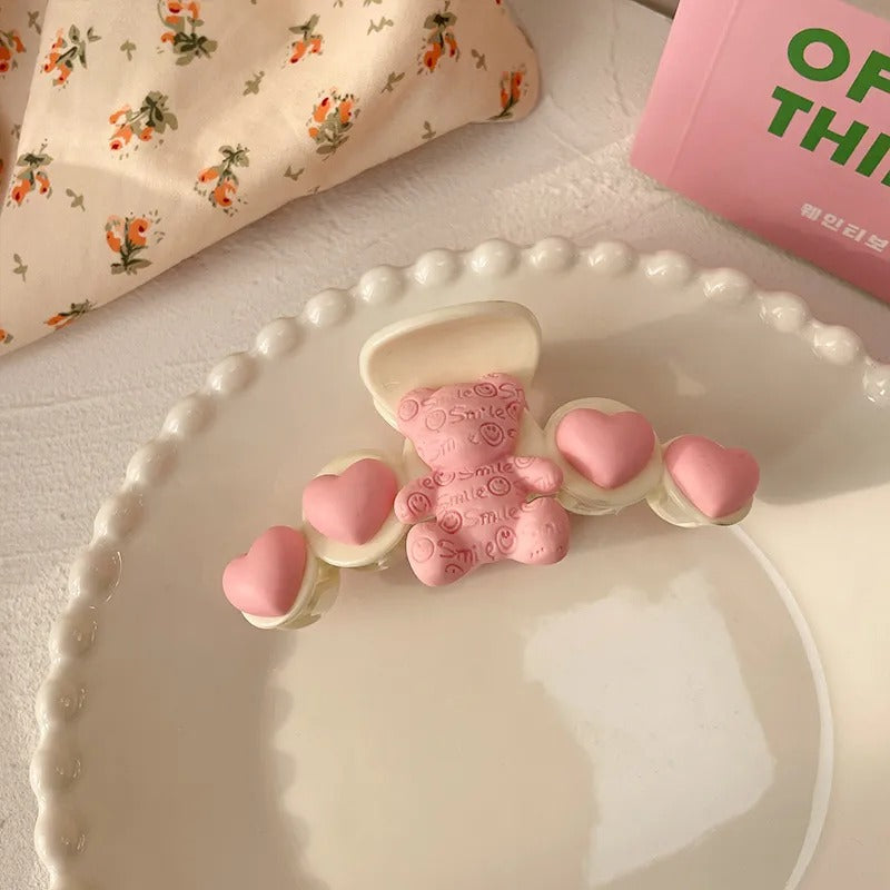 Pastel Peach Hair Claw Collection