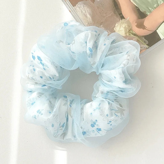 Rose Mist Organza Scrunchie