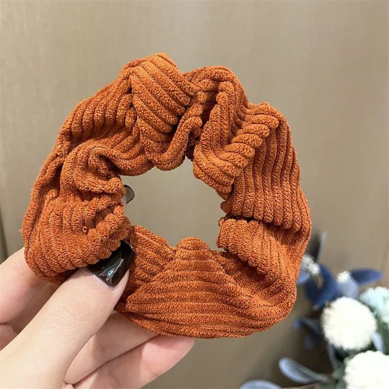 Crimson Corduroy Scrunchie