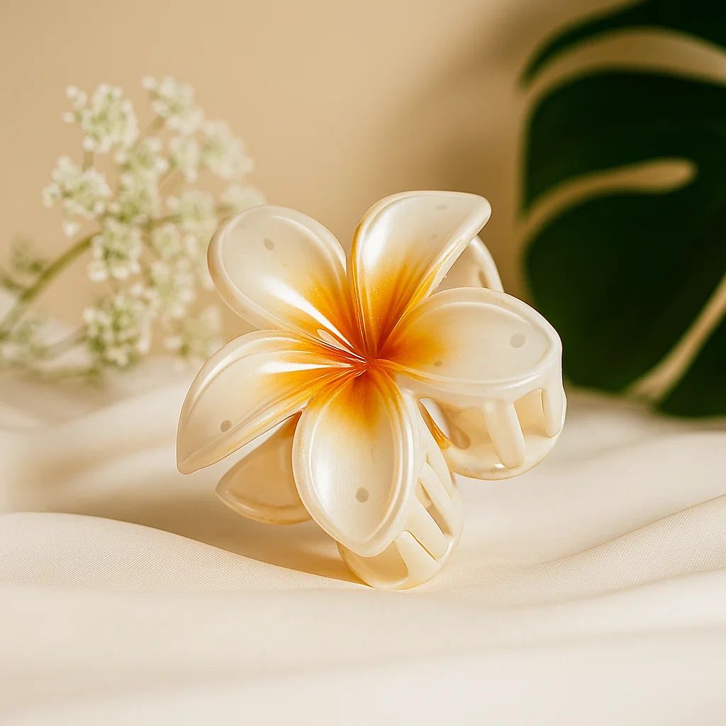 BloomPetal Pastel Pink Floral Hair Claw