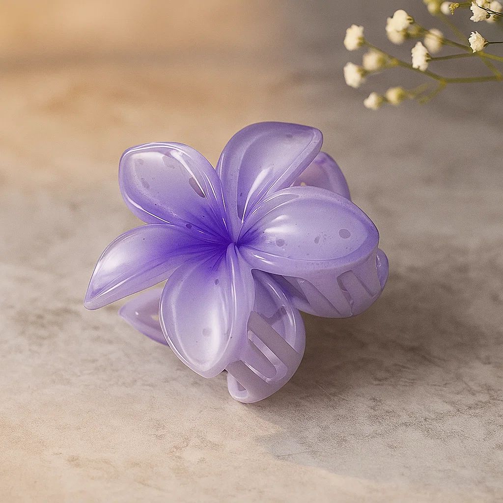 BloomPetal Pastel Pink Floral Hair Claw