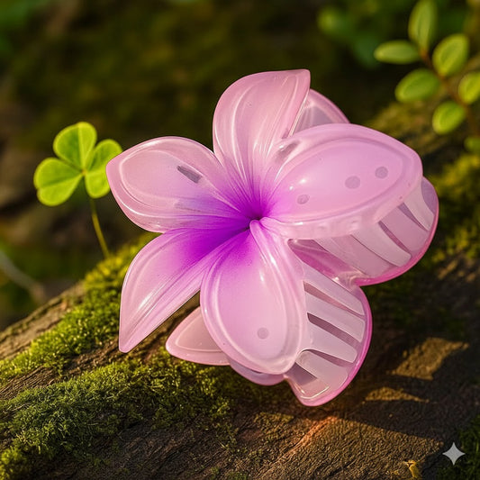 BloomPetal Pastel Pink Floral Hair Claw