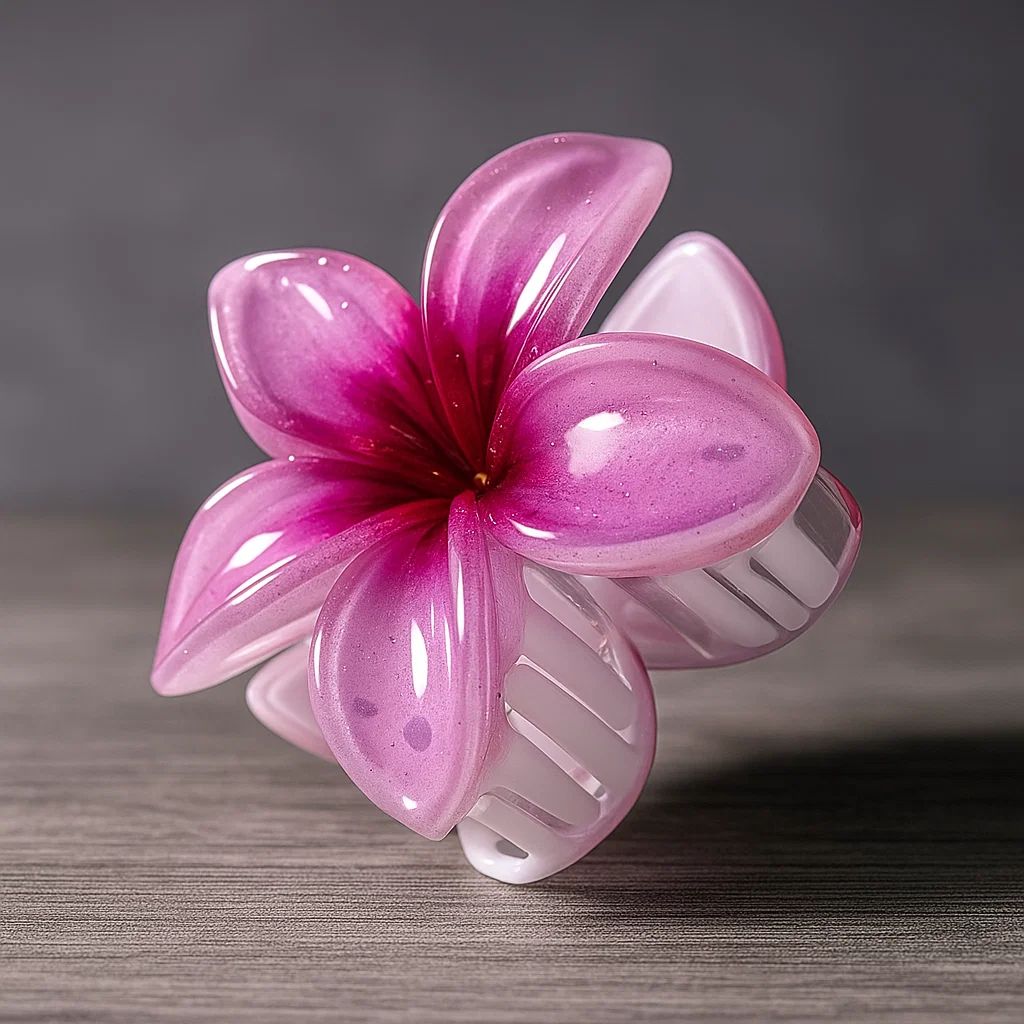 BloomPetal Pastel Pink Floral Hair Claw