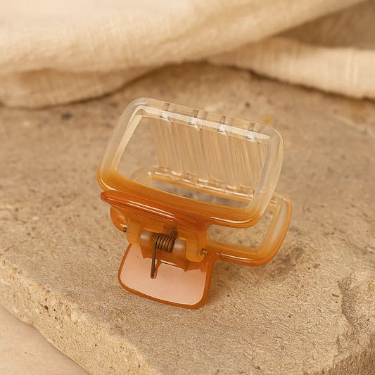 Amber Gradient Square Hair Claw Clip