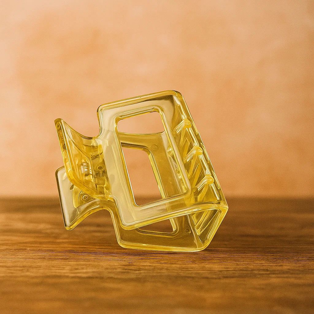 Amber Square Hair Claw Clip