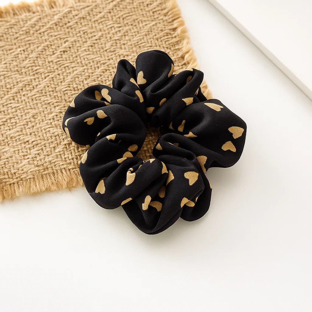 Stylish Heart Print Scrunchie